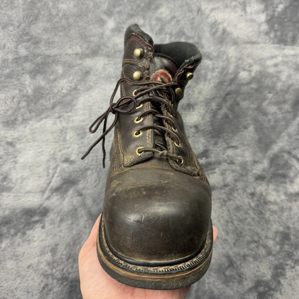 Red Wing Irish Setter Work Boots Mens 9.5 E2 Brown Leather Steel‎ Toe Lace Up